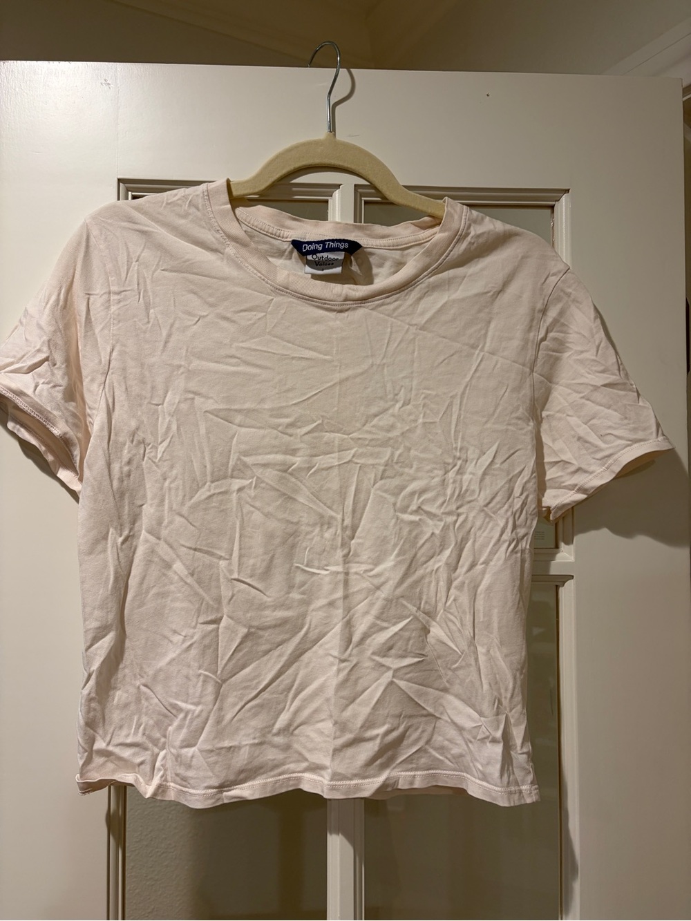 Outdoor Voices Short Sleeve Tee in Light Pink